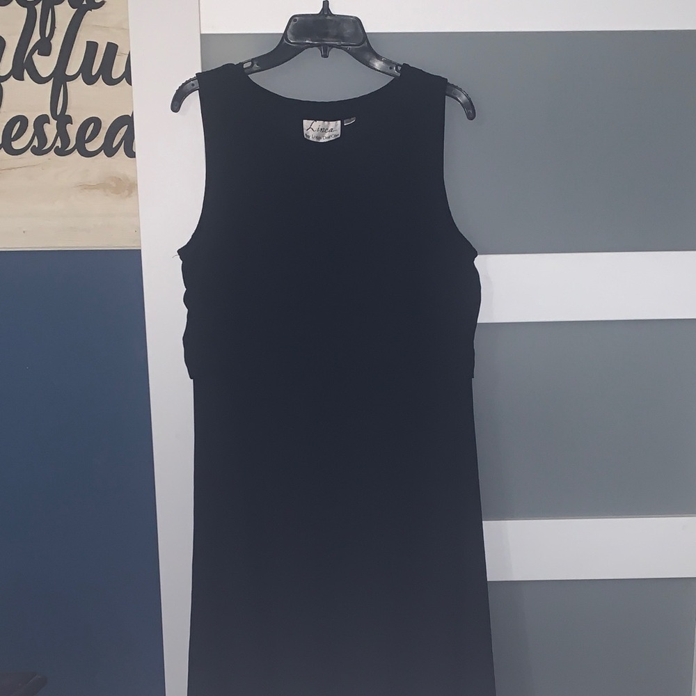 Linea by Louis Dell'Olio Classic Black Midi Dress